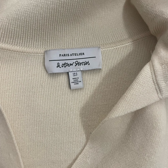 & Other Stories Striped Knit Blue and Cream - Picture 3 of 4